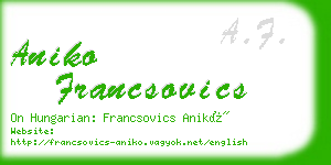 aniko francsovics business card